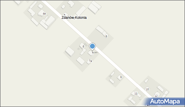 Zdanów, Zdanów, 7, mapa Zdanów