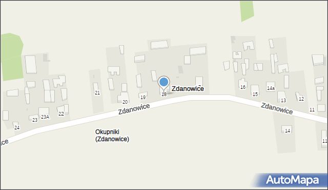 Zdanowice, Zdanowice, 18, mapa Zdanowice