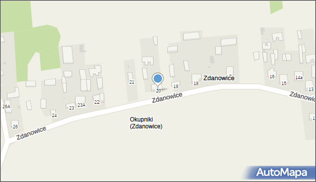 Zdanowice, Zdanowice, 20, mapa Zdanowice