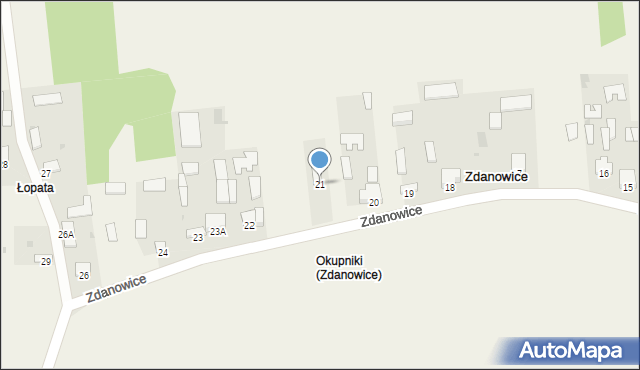 Zdanowice, Zdanowice, 21, mapa Zdanowice