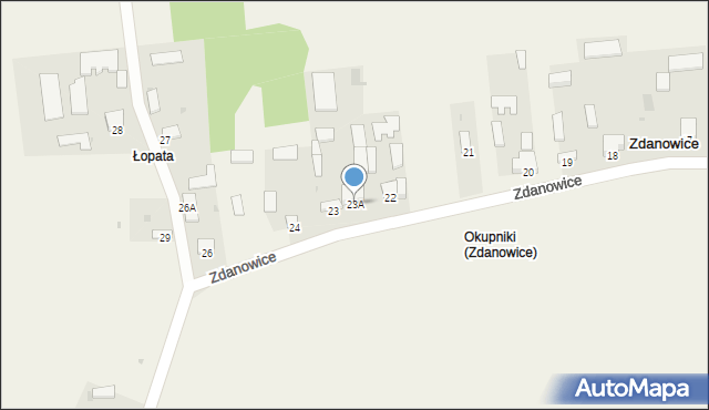 Zdanowice, Zdanowice, 23A, mapa Zdanowice