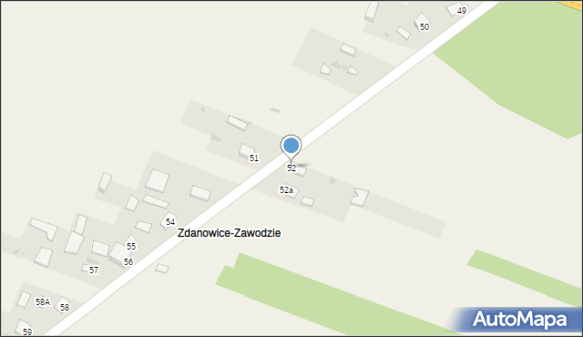 Zdanowice, Zdanowice, 52, mapa Zdanowice