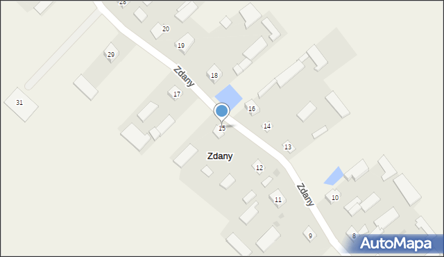 Zdany, Zdany, 15, mapa Zdany