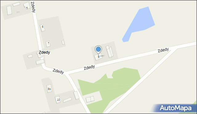 Zdedy, Zdedy, 9, mapa Zdedy