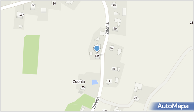 Zdonia, Zdonia, 135, mapa Zdonia