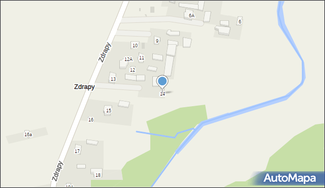 Zdrapy, Zdrapy, 14, mapa Zdrapy