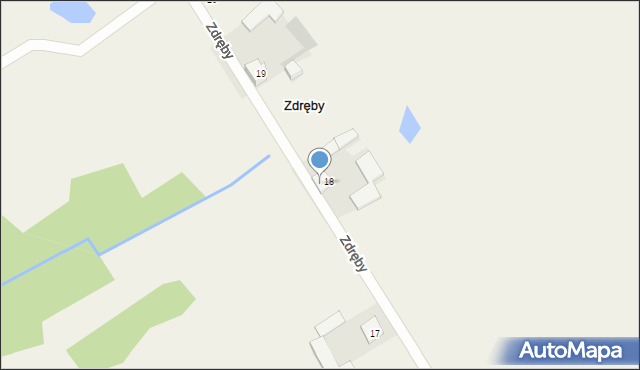 Zdręby, Zdręby, 21, mapa Zdręby