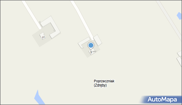 Zdręby, Zdręby, 9, mapa Zdręby