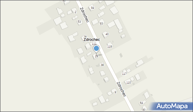 Zdrochec, Zdrochec, 29, mapa Zdrochec