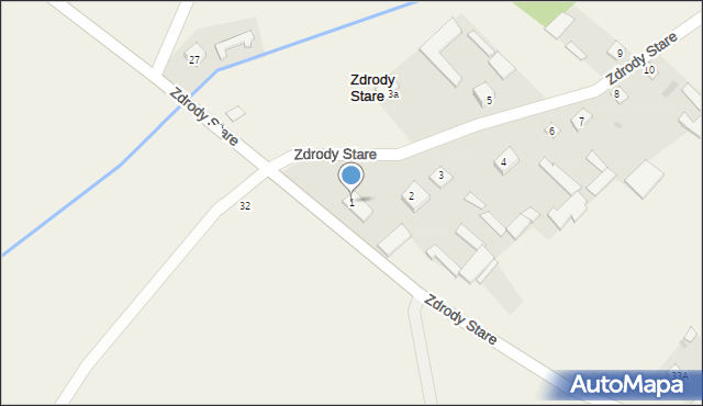 Zdrody Stare, Zdrody Stare, 1, mapa Zdrody Stare