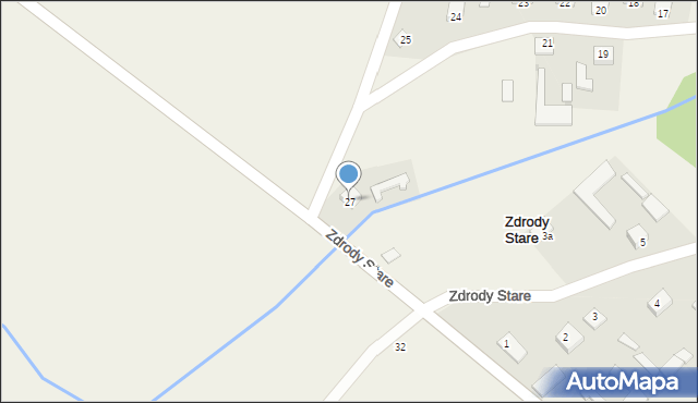 Zdrody Stare, Zdrody Stare, 27, mapa Zdrody Stare