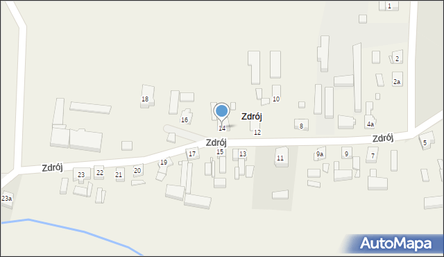 Zdrój, Zdrój, 14, mapa Zdrój