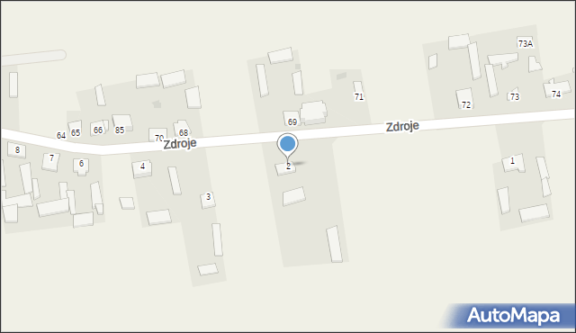 Zdroje, Zdroje, 2, mapa Zdroje