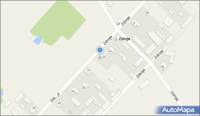 Zdroje, Zdroje, 23, mapa Zdroje