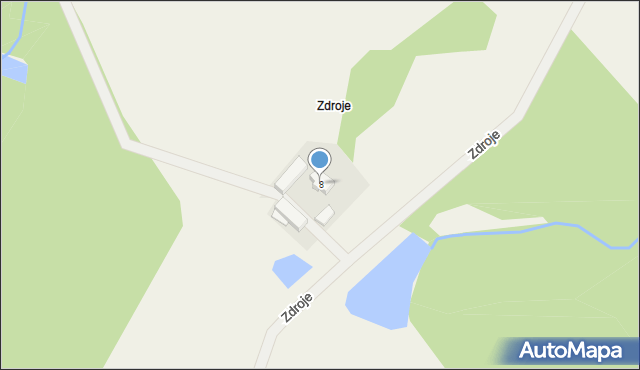 Zdroje, Zdroje, 8, mapa Zdroje