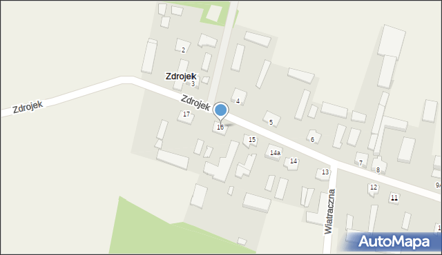 Zdrojek, Zdrojek, 16, mapa Zdrojek