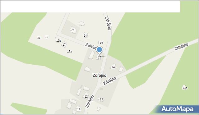 Zdrójno, Zdrójno, 15, mapa Zdrójno