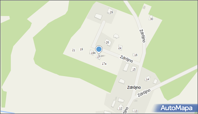 Zdrójno, Zdrójno, 17, mapa Zdrójno