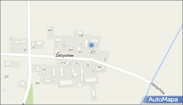 Zdrzychów, Zdrzychów, 30, mapa Zdrzychów