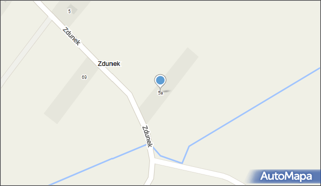 Zdunek, Zdunek, 5a, mapa Zdunek