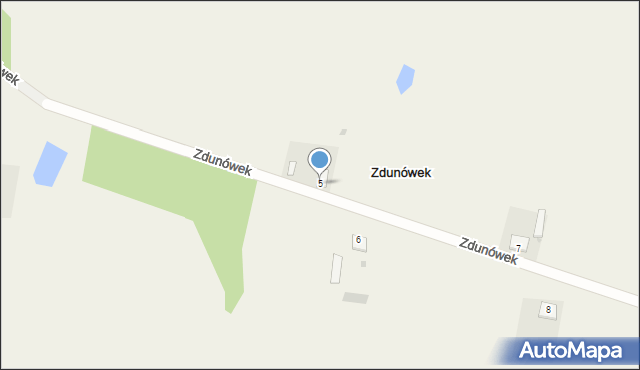 Zdunówek, Zdunówek, 5, mapa Zdunówek