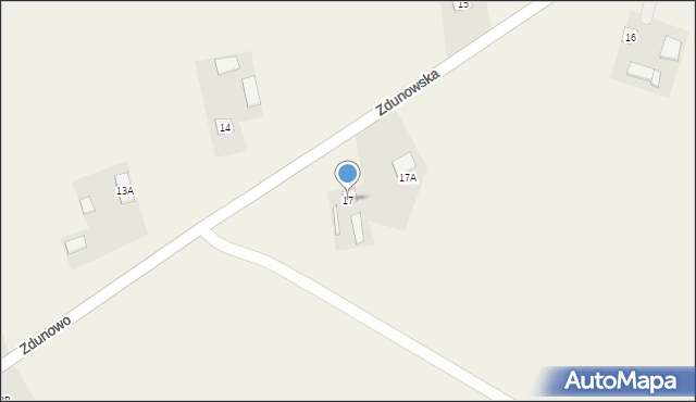 Zdunowo, Zdunowo, 17, mapa Zdunowo