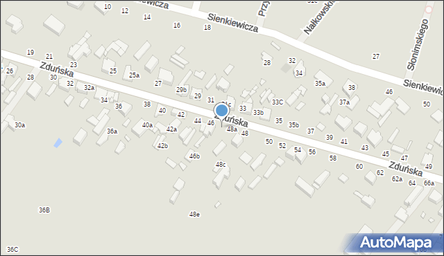 Zduńska Wola, Zduńska, 46a, mapa Zduńska Wola