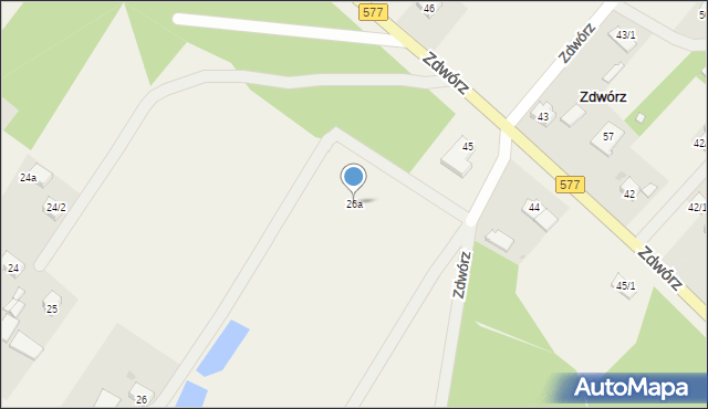 Zdwórz, Zdwórz, 26a, mapa Zdwórz