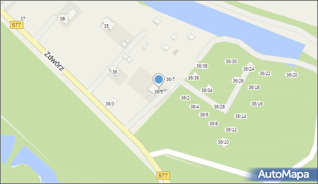 Zdwórz, Zdwórz, 36/5, mapa Zdwórz