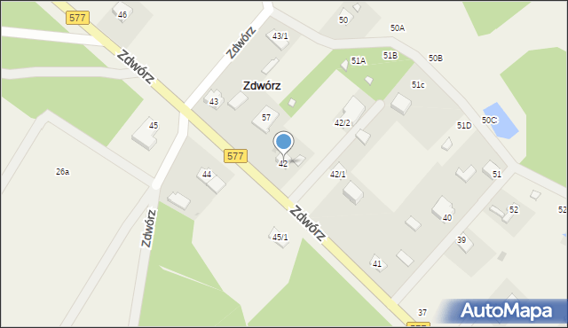 Zdwórz, Zdwórz, 42, mapa Zdwórz