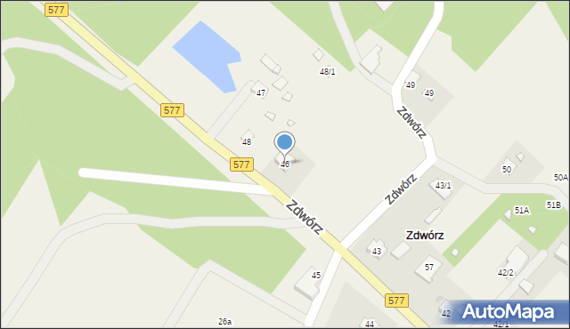 Zdwórz, Zdwórz, 46, mapa Zdwórz