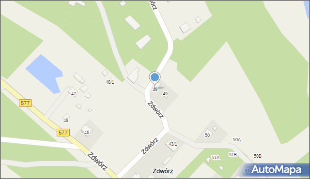 Zdwórz, Zdwórz, 49, mapa Zdwórz