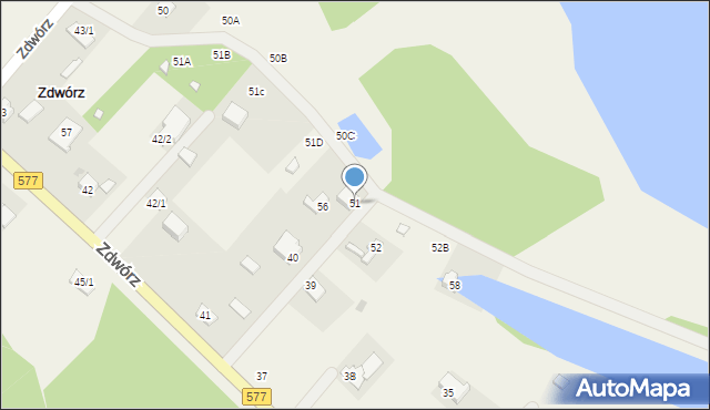 Zdwórz, Zdwórz, 51, mapa Zdwórz