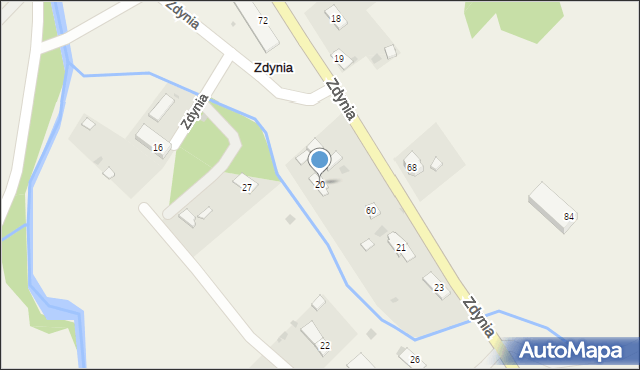 Zdynia, Zdynia, 20, mapa Zdynia