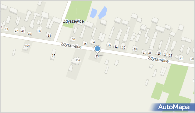 Zdyszewice, Zdyszewice, 33, mapa Zdyszewice