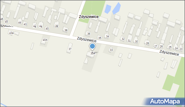 Zdyszewice, Zdyszewice, 35A, mapa Zdyszewice