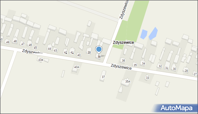 Zdyszewice, Zdyszewice, 38, mapa Zdyszewice