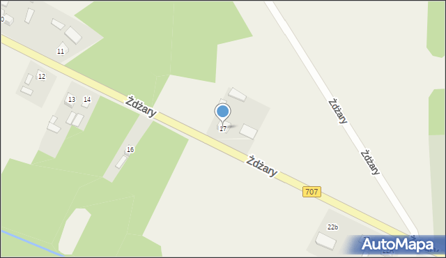 Żdżary, Żdżary, 17, mapa Żdżary