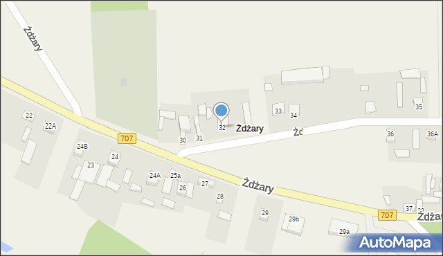 Żdżary, Żdżary, 32, mapa Żdżary