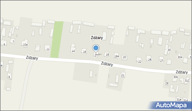 Żdżary, Żdżary, 17, mapa Żdżary