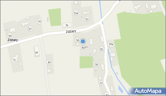 Zdżary, Zdżary, 54, mapa Zdżary