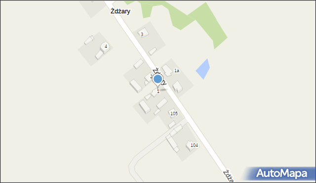 Żdżary, Żdżary, 1, mapa Żdżary