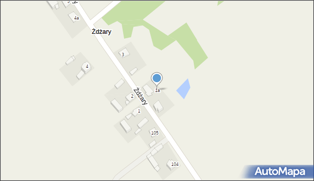 Żdżary, Żdżary, 1a, mapa Żdżary