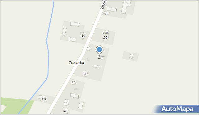 Zdziarka, Zdziarka, 10A, mapa Zdziarka