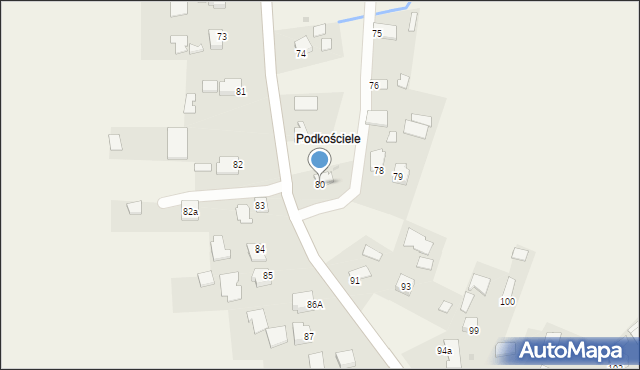 Zdziarzec, Zdziarzec, 80, mapa Zdziarzec