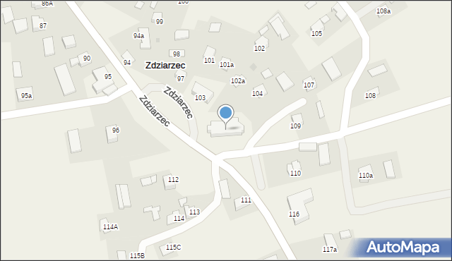 Zdziarzec, Zdziarzec, 96, mapa Zdziarzec