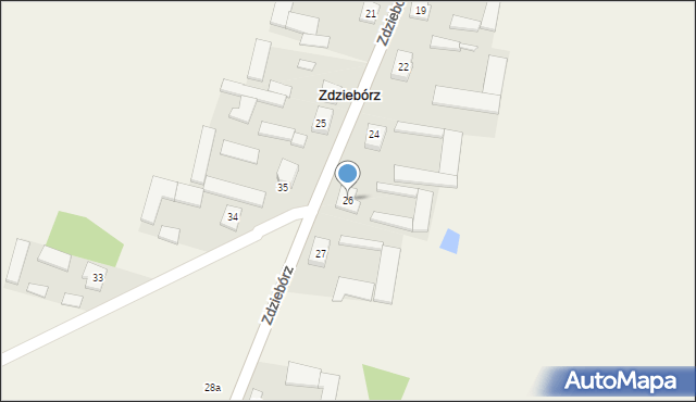 Zdziebórz, Zdziebórz, 26, mapa Zdziebórz