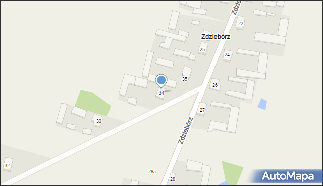 Zdziebórz, Zdziebórz, 34, mapa Zdziebórz