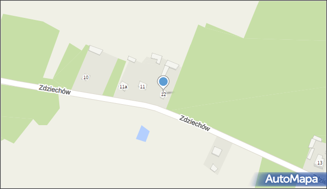 Zdziechów, Zdziechów, 12, mapa Zdziechów