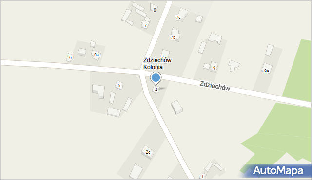 Zdziechów, Zdziechów, 4, mapa Zdziechów